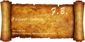 Feiner Bence névjegykártya
