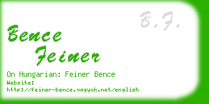 bence feiner business card